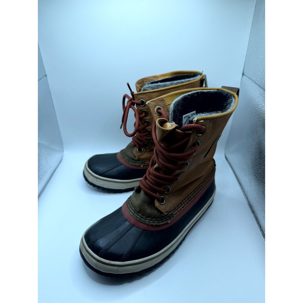 Sorel 1964 Premium Canvas Womens 6 Underbrush Brown Waterproof Snow Duck Boot